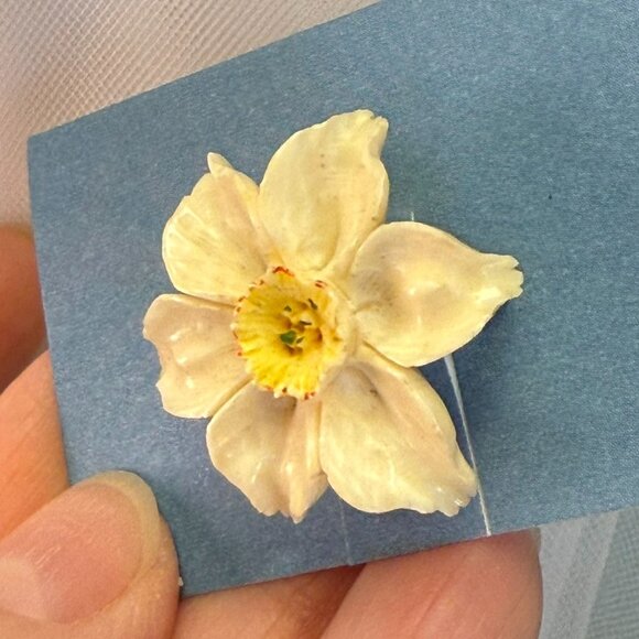 Handmade 3D Flower 1 inch Brooch Vintage Boho Fairycore Vintage Charm Floral - Picture 2 of 11